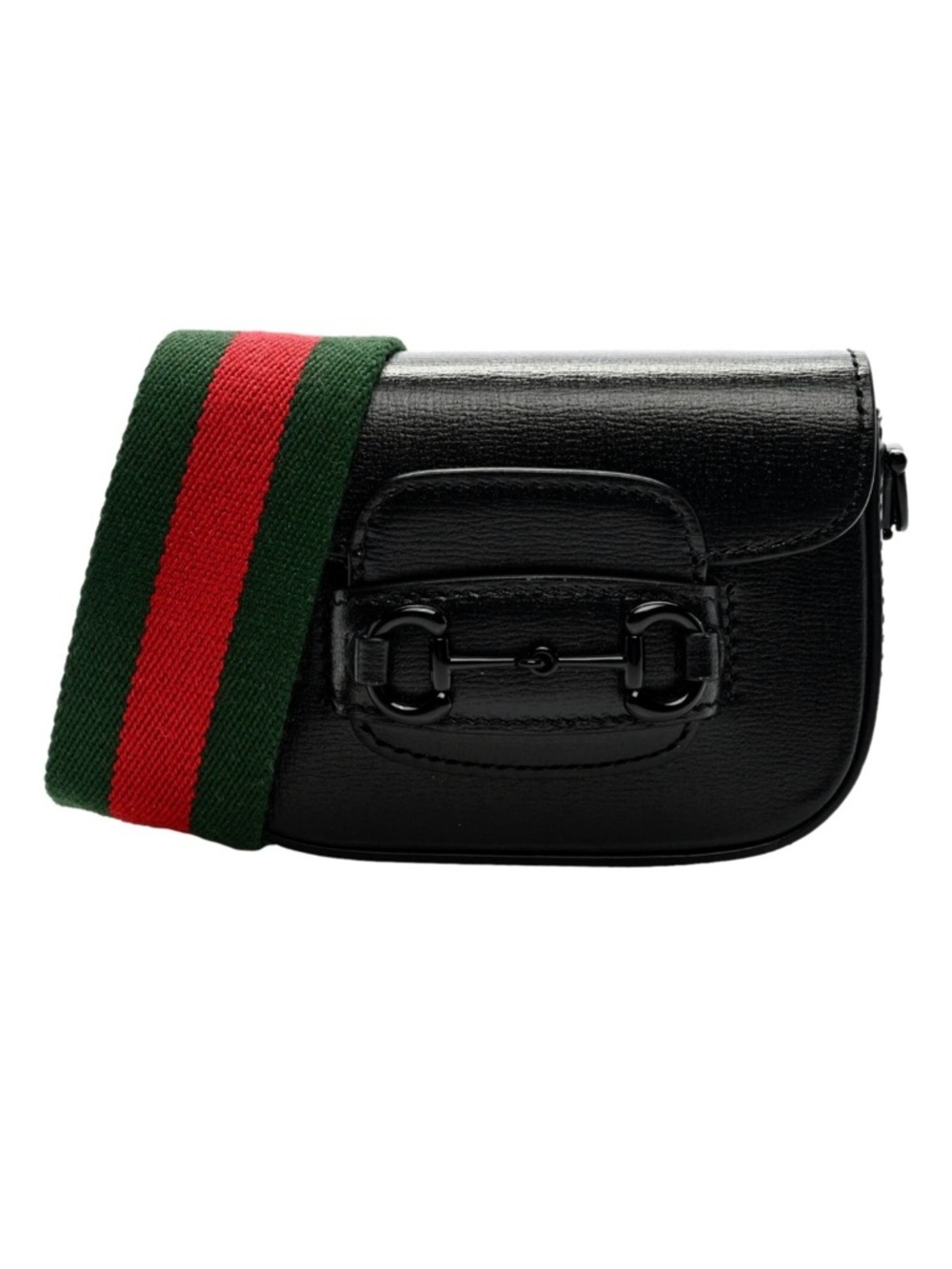 Gucci Azalea Mini Horsebit 1955 Shoulder Bag Black w Removable Strap Authentic - Picture 14 of 16